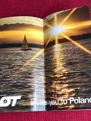 Retro official LOT Polish Airlines timetable summer 1977 like new