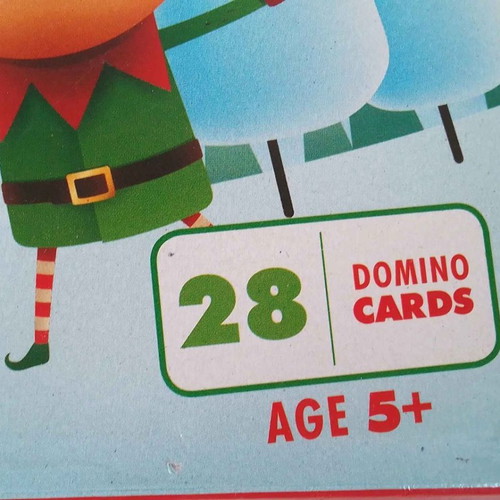 Children's educational game Domino Christmas used, 28 pieces