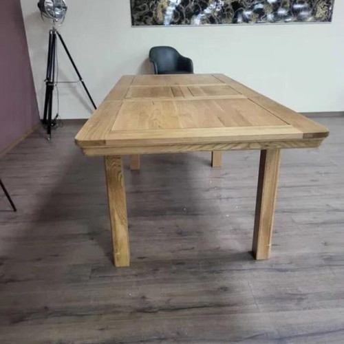Wooden extendable dining table new, 100% solid oak for 6-8 people