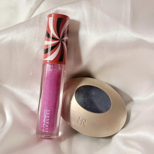 Mac Lip Glass “Works Like A Charm” new, authentic with Helena Rubinstein eyeshadow gift
