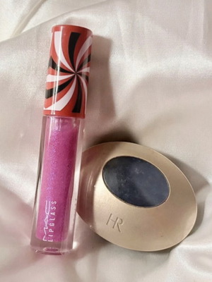 Mac Lip Glass “Works Like A Charm” new, authentic with Helena Rubinstein eyeshadow gift