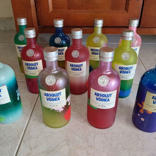 Absolut Vodka Andy Warhol collectible bottles, set of 12