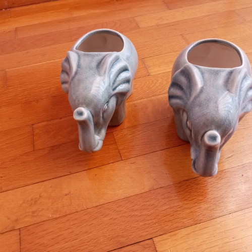 Table decor elephants like new, set of 2