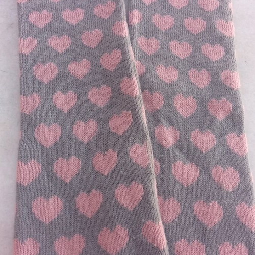 Women's gloves like new, finger hole, elbow length, pink hearts