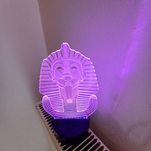 Pharaoh 3D Night Light Lamp like new with 8 colors and touch mode