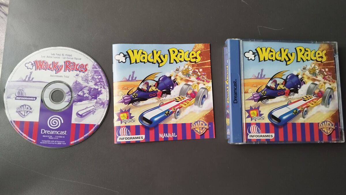 Jeu Sega Dreamcast Wacky Races - Édition Promo White Label - Bon état