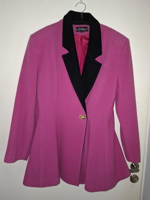 Kookaï jacket dark pink with button like new, size Medium