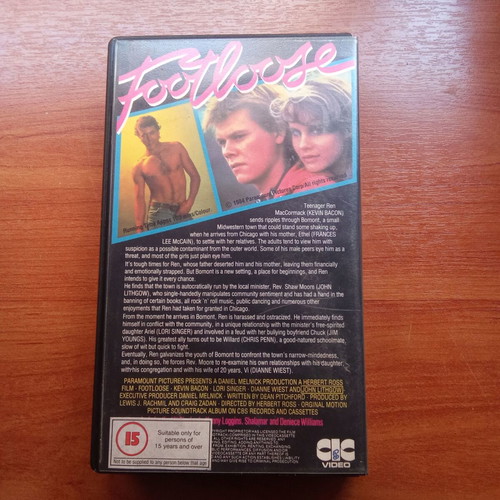 Footloose Beta video cassette collectible used from 1980s