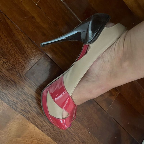 High Heel Pumps used, size 38, beige and pink