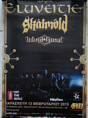 Eluveitie Skalmold Wind Rose Concert Poster like new