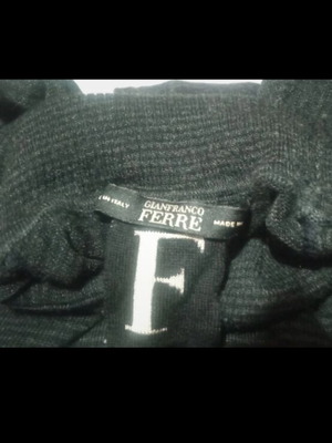 Ζιβάγκο κασμίρ Gianfranco Ferre like new, ανδρικό, μέγεθος M/L, μαύρο-γκρι