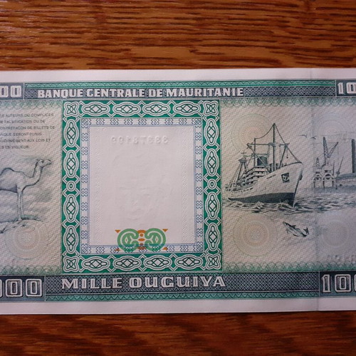 Mauritania 1,000 Ouguiya 1989 new