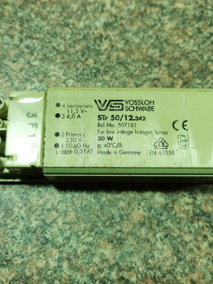 Μετασχηματιστής Μαγνητικός Vossloh Schwabe 12V / 50Watt