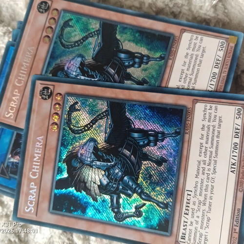 Yu-Gi-Oh Scrap Chimera Secret Rare card like new