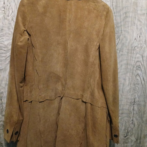 Castor suede coat used camel Italian Spectra vintage