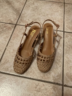 B-Soft summer pumps size 38, like new, beige and pink