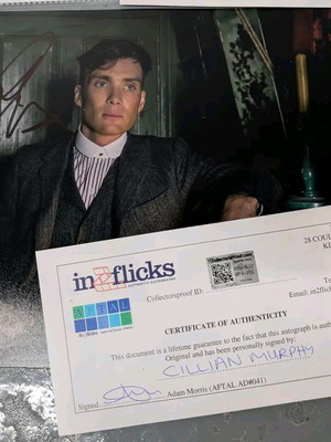 Authentic Cillian Murphy Autograph with AFTAL Certificate new