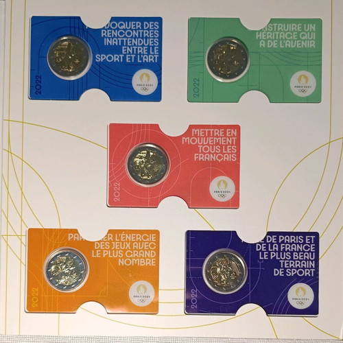 Olympic Games France Coincards Complete Set 2021-2024, new