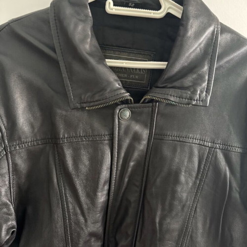 Leather jacket Papagianakis black like new, size M/L