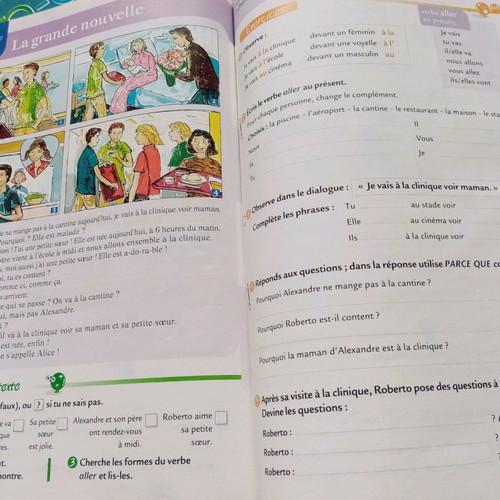 Arc en ciel méthode de français exercise book, like new, set of 2