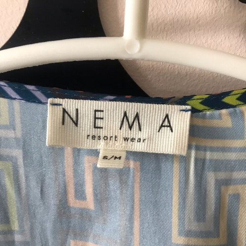 NEMA designer boho maxi dress like new, colorful geometric print