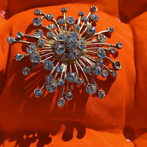 Silver Snowflake Pin and Red Butterfly Pin new
