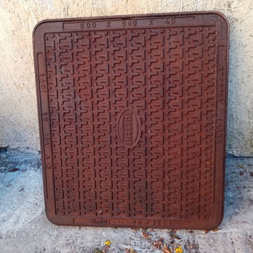 Manhole Cover with Frame New, Cast Iron, 500x560x40 mm