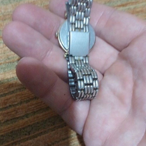Seiko 2P20-0020 vintage quartz wristwatch used, gold and silver