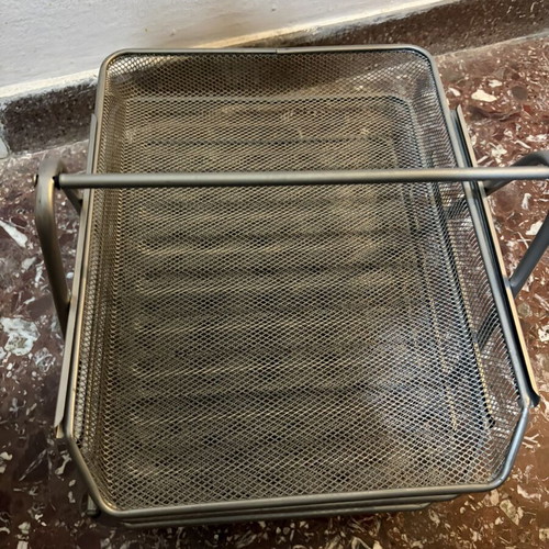 Metal desk organizer 3-tier A4 size, like new, silver