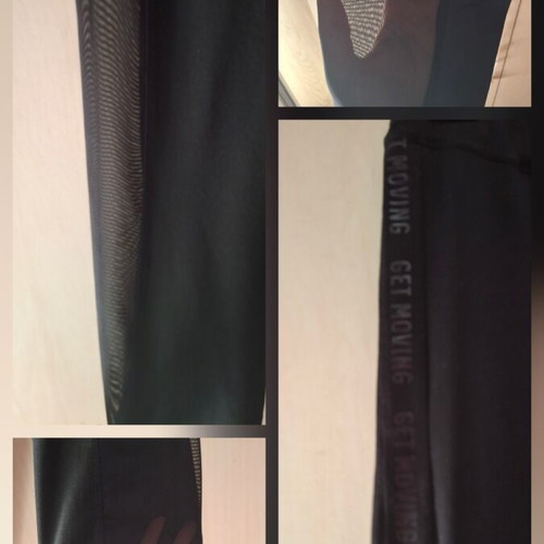 Sports leggings pack of 2 medium black with mesh details, like new
