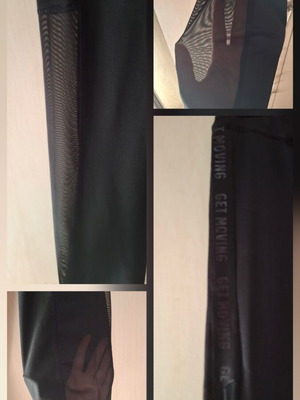 Sports leggings pack of 2 medium black with mesh details, like new