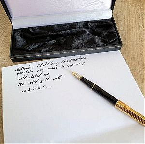 Montblanc Meisterstuck Solitaire Gold Plated Fountain Pen - 18K (F) Nib Πένα γραφής