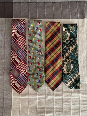 Γραβάτες Giorgio Redaelli από μετάξι σαν καινούργιες, πολύχρωμες