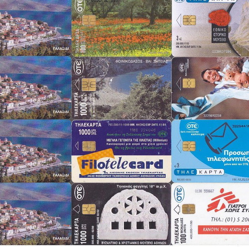 Greek phone cards used, set of 60, SET.7