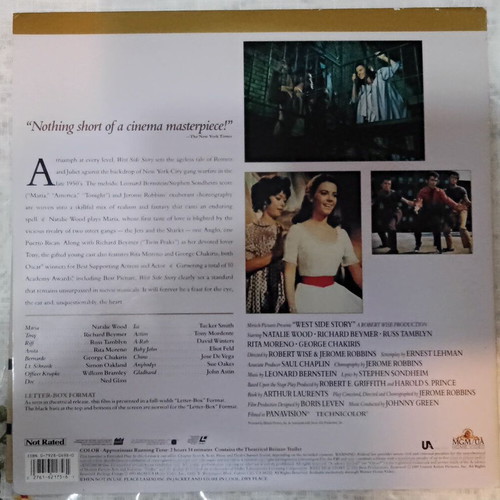 West Side Story LaserDisc like new, musical