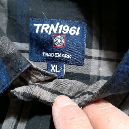 Terranova Checked Long-Sleeve Shirt Like New, Grey and Blue