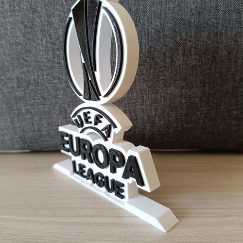 Logo UEFA Europa League with base, new, plastic