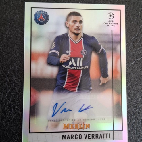 2020-21 Topps Merlin Marco Verratti autograph card