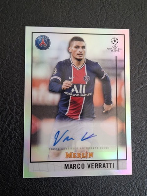 2020-21 Topps Merlin Marco Verratti autograph card