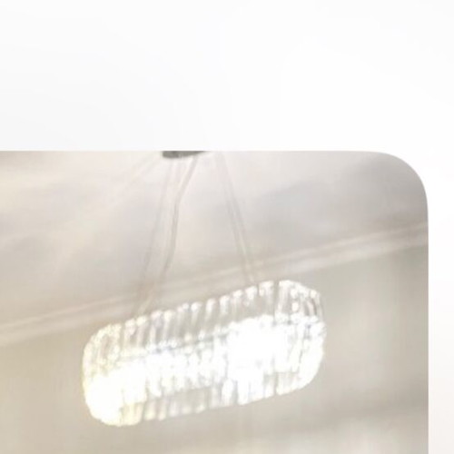 Modern ceiling pendant light with crystal acrylic details like new