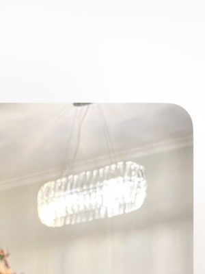 Modern ceiling pendant light with crystal acrylic details like new