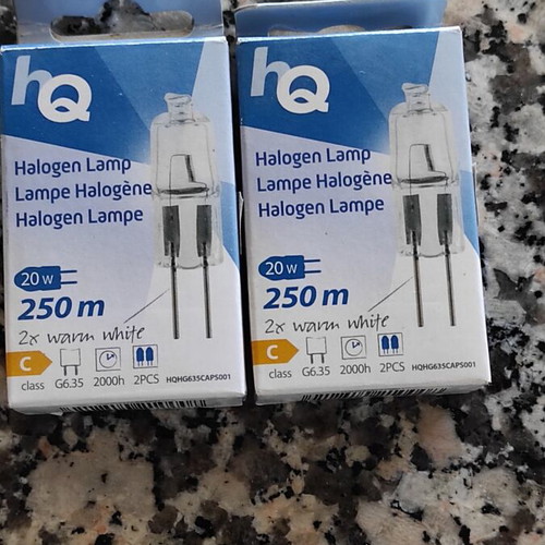 Halogen capsule lamp 25W 12V G6.35 warm white, pack of 4 new