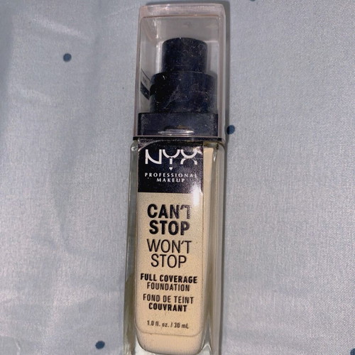 Nyx Can’t Stop Won’t Stop foundation used, shade pale