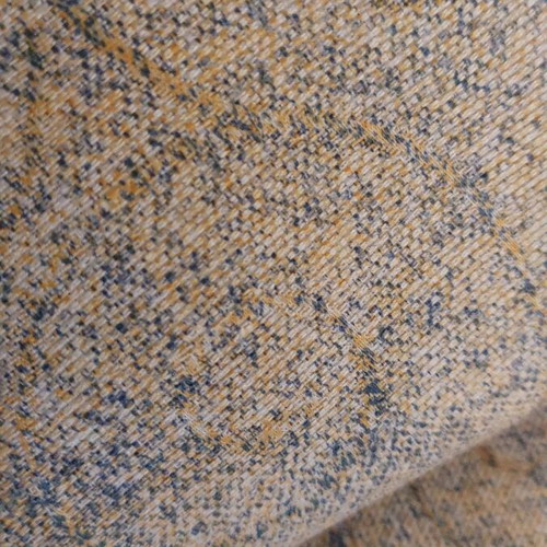 Cotton tablecloth 1.40x2.20 new, ochre blue