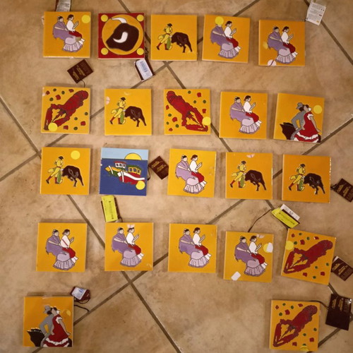 Marquez ceramic coasters made in Spain 22 pieces new
