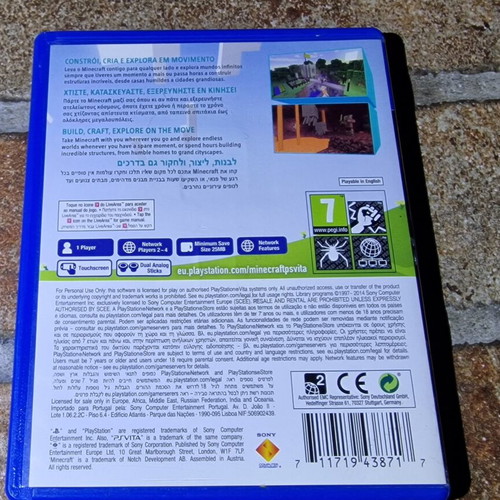 Minecraft for PS Vita used