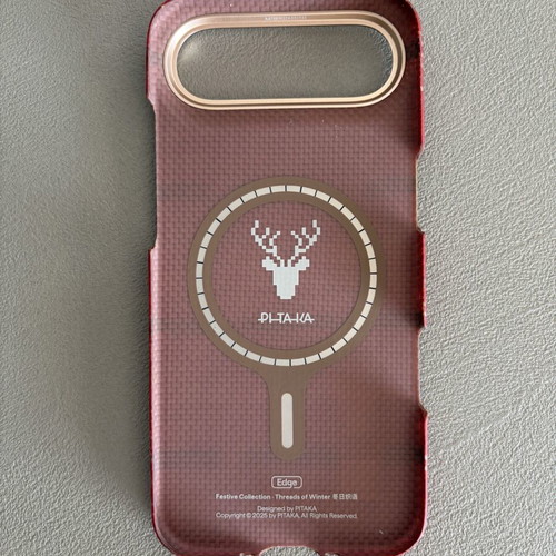 Pitaka Threads of Winter Scarlett iPhone Air case like new