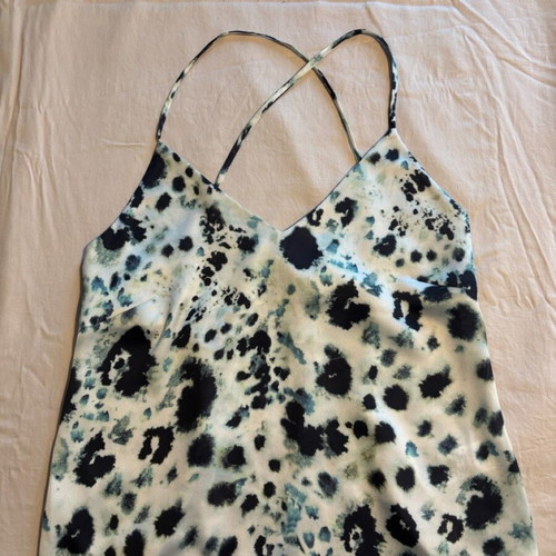 Na-Kd satin lingerie top new, size M, white and green