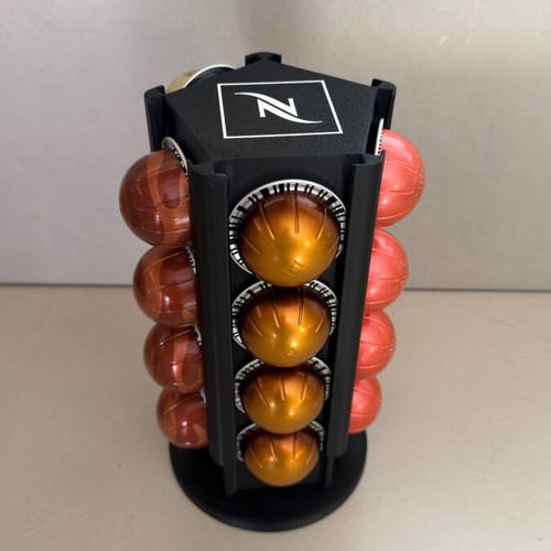 Rotating coffee capsule holder compatible with Nespresso Vertuo new