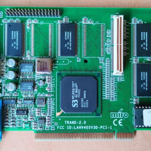 Miro Crystal VR2000 graphics card used, S3 ViRGE/VX PCI